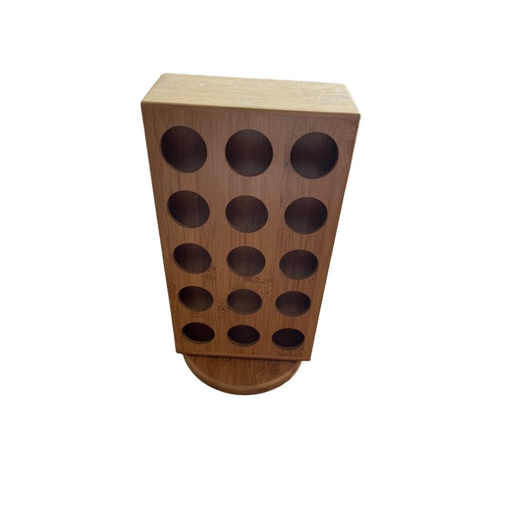 K-cup holder wooden 30 cup turntable